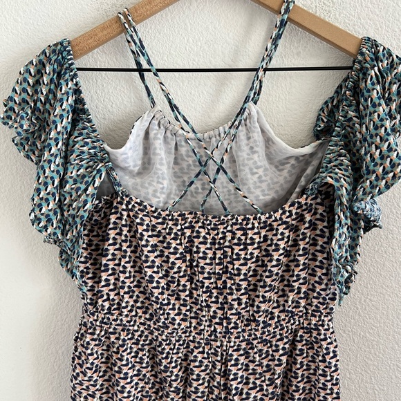 Anthropologie Elevenses Madalenna Jumper Romper Cold Shoulder Small - Picture 3 of 9